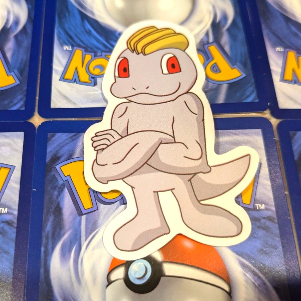 Machop Pokemon 2" Sticker 🔥 Gotta Catch 'Em All